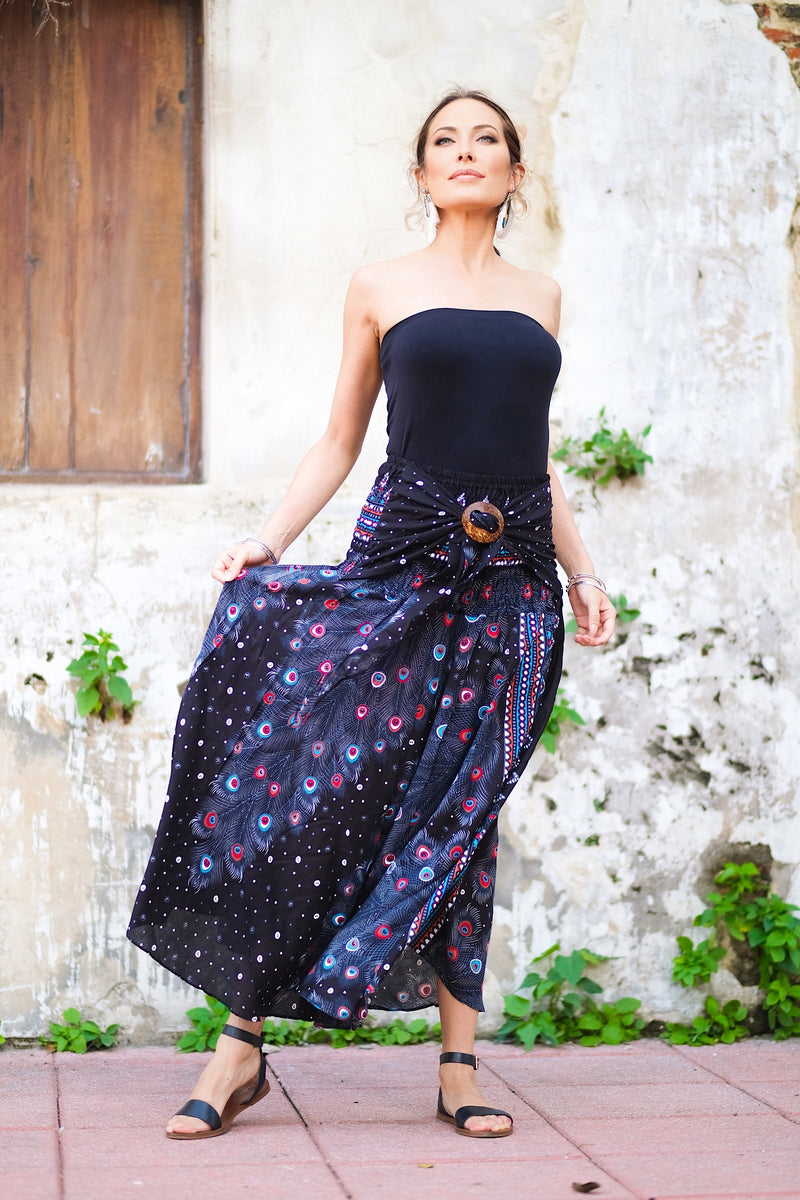 Jupe/Robe Convertible en rayonne, légère, douce et confortable, élastique à la taille permet de la porter aisément en toute occasion, parfaite pour le printemps ou une promenade en été, elle se porte en toute occasion, un incontournable à petit prix pour cette saison.