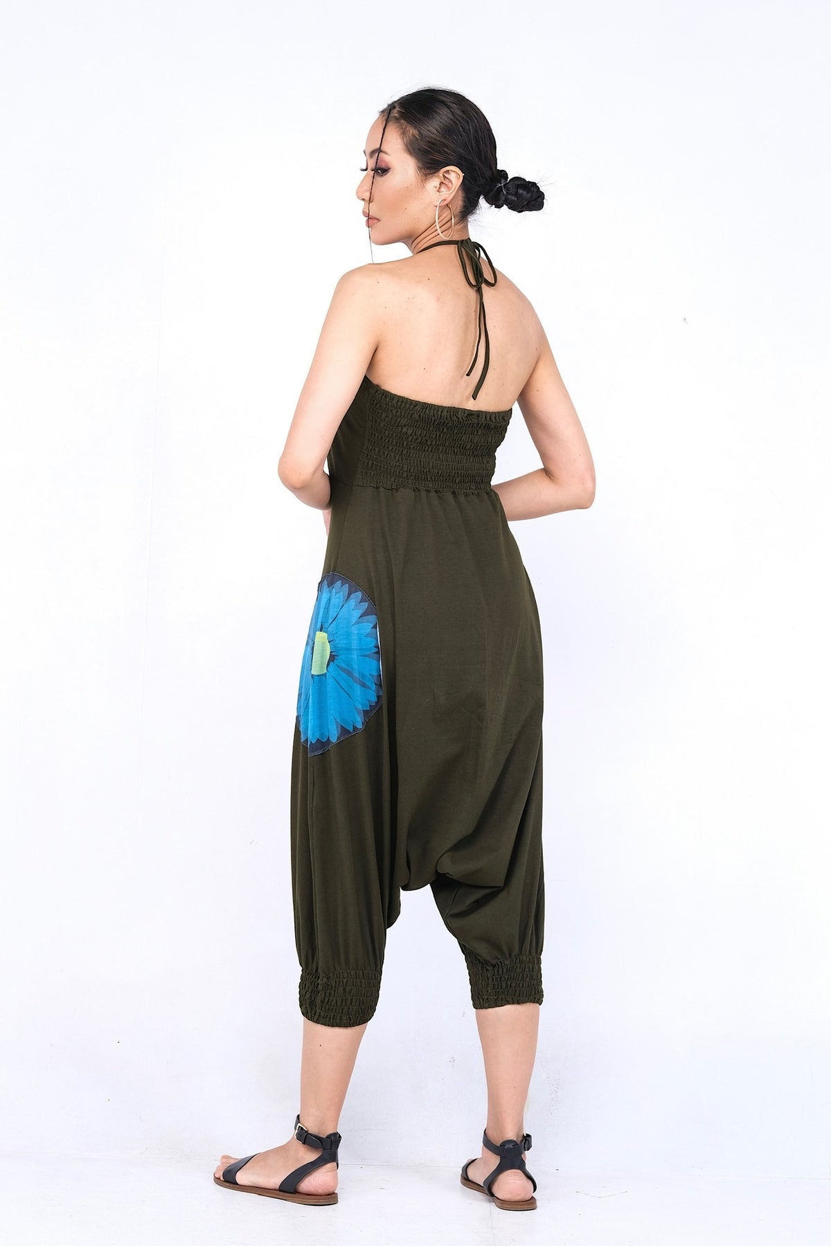 Combinaison Ava en coton noir, style bohème chic avec confort ultime, disponible chez Trop Belle Pour Toi.