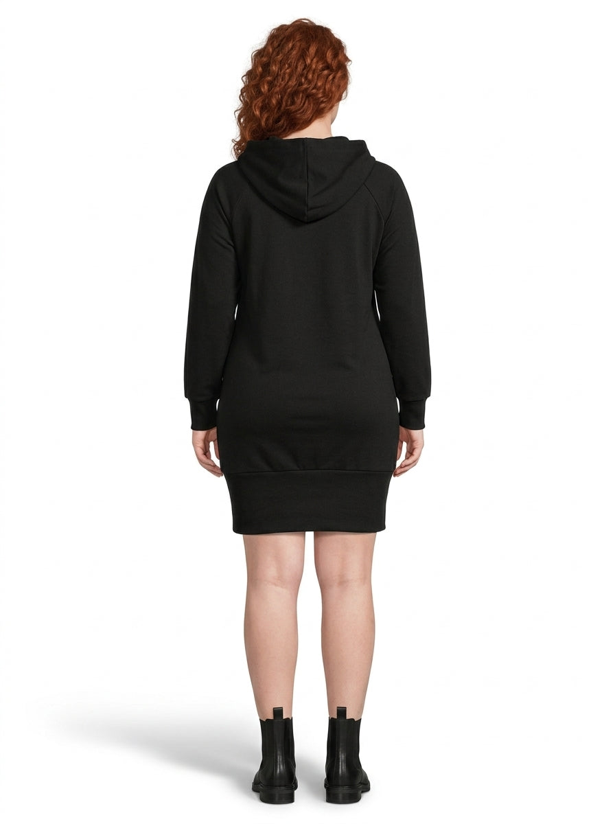 Robe Malya noire vue de dos, capuche