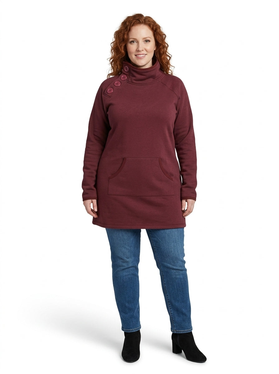 Robe Marie-Lys cerise, vue d'ensemble