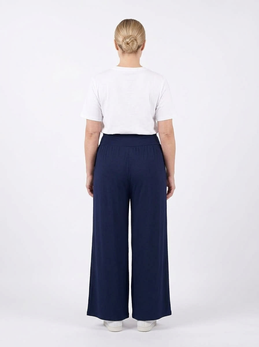 Pantalon Carla Long bleu marin vu de dos