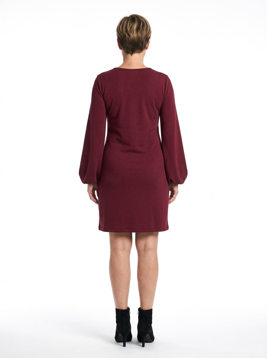 Robe Alexia cerise vue de dos