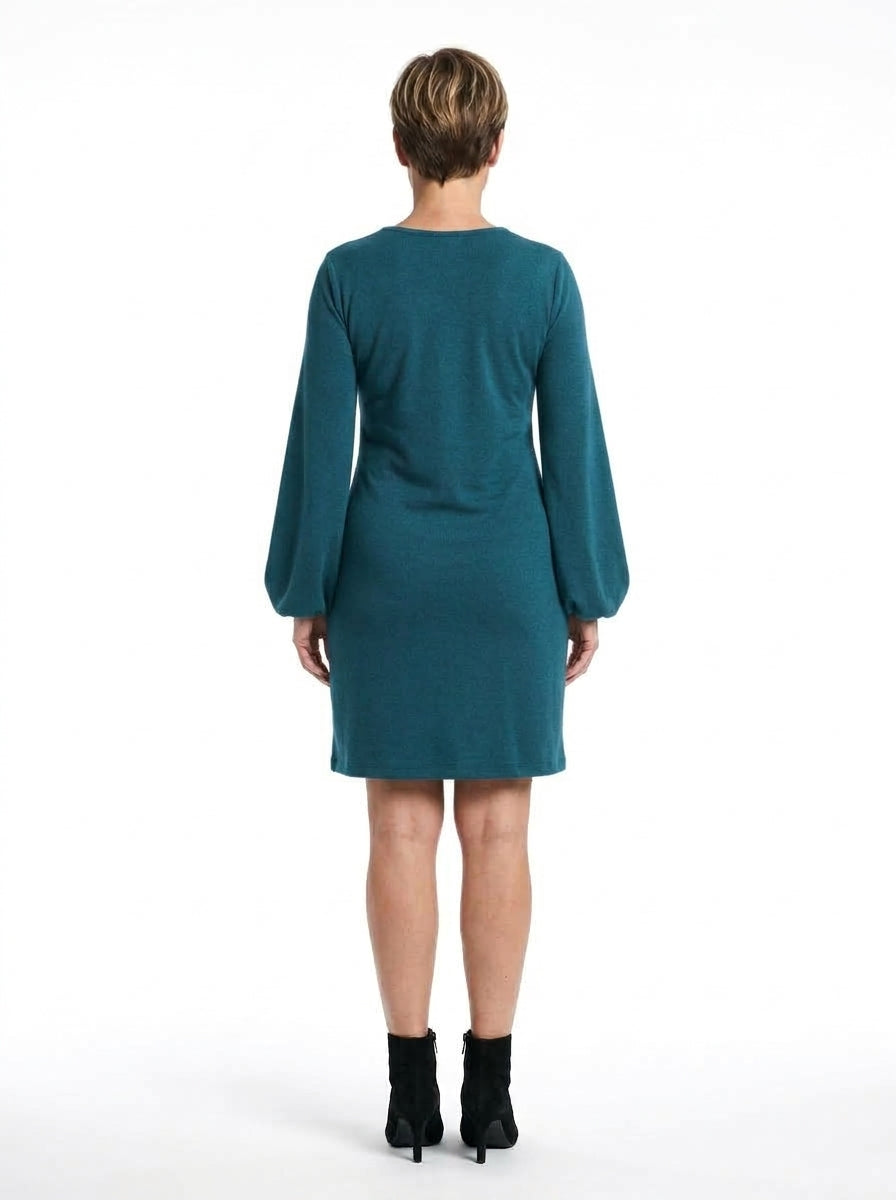 Robe Alexia bleu canard vue de dos