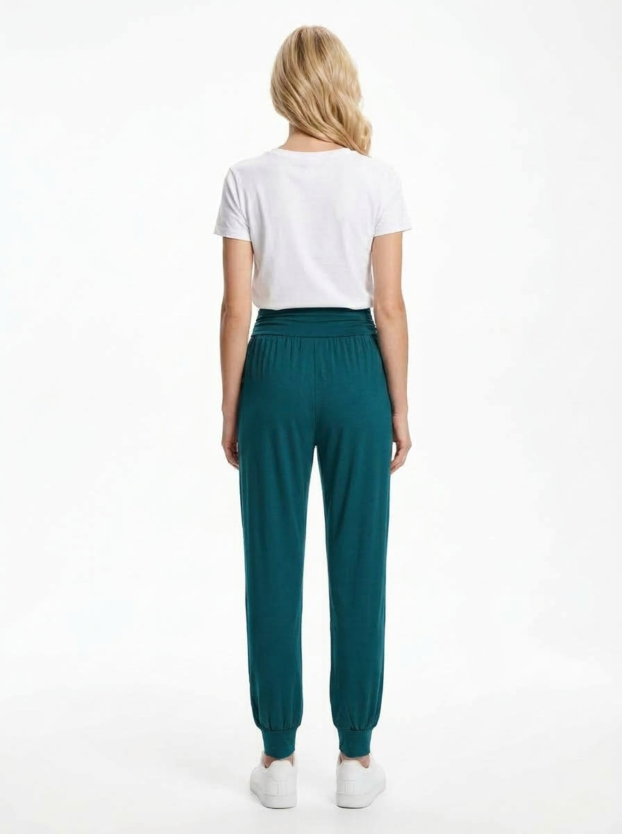 Pantalon Chloé Long bleu canard vu de dos