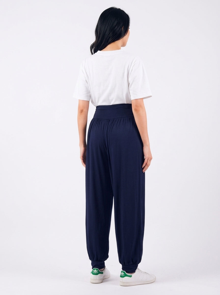 Pantalon Chloé Long bleu marin vu de dos