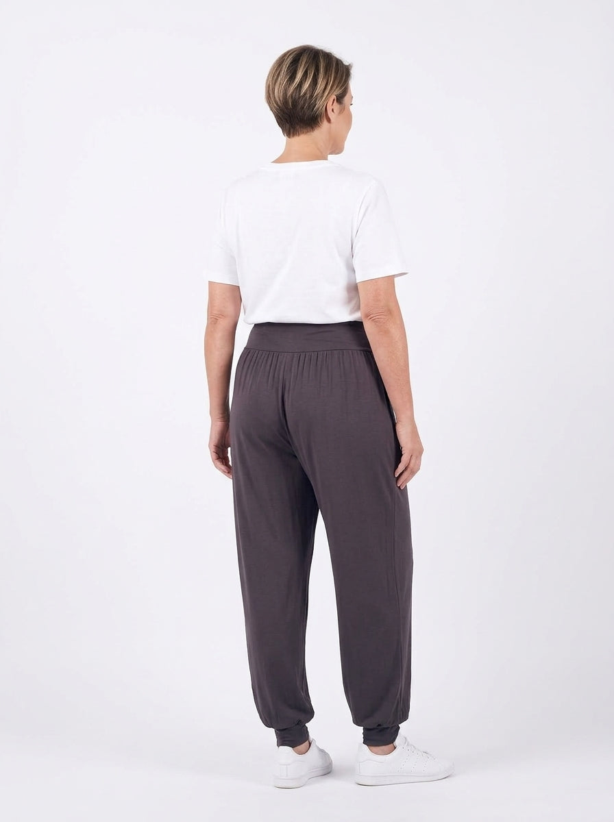 Pantalon Chloé Long gris anthracite vu de dos